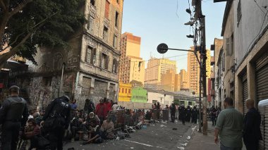 Sao Paulo (SP), 07 / 19 / 2024 - POLICE / TRAFFICKERS / CRACOLANDIA - Cracolandia 'da uyuşturucu kaçakçılarını ve mahkemelerce aranan kişileri tespit etmek için Polis Büyük Operasyonu, 19 Temmuz Cuma günü Sao Paulo' nun merkezinde.