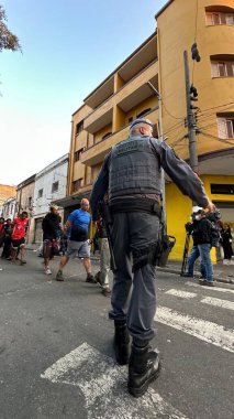 Sao Paulo (SP), 07 / 19 / 2024 - POLICE / TRAFFICKERS / CRACOLANDIA - Cracolandia 'da uyuşturucu kaçakçılarını ve mahkemelerce aranan kişileri tespit etmek için Polis Büyük Operasyonu, 19 Temmuz Cuma günü Sao Paulo' nun merkezinde.