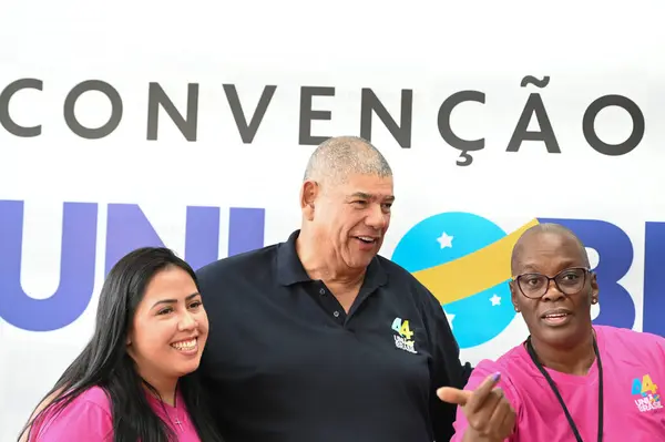 stock image Sao Paulo (SP), 20/07/2024 - The president of the Municipal Chamber, councilor Milton Leite (Uniao Brasil), participates in a convention of the Uniao Brasil party to assess whether he should support mayor Ricardo Nunes.