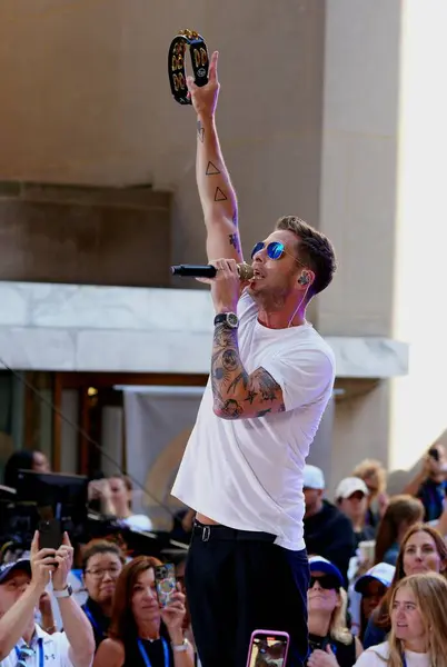 stock image OneRepublic Performs Live on the Today Show July 19, 2024, New York, USA: Ryan Tedder of OneRepublic delivered an outstanding performance on the Today Show at Rockefeller Center this morning. 