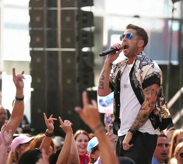 stock image OneRepublic Performs Live on the Today Show July 19, 2024, New York, USA: Ryan Tedder of OneRepublic delivered an outstanding performance on the Today Show at Rockefeller Center this morning. 