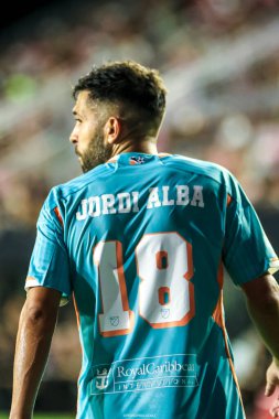 Miami FC, Chicago Fire FC 'ye karşı. 20 Temmuz 2024, Fort Lauderdale, Florida, ABD: Inter Miami 'den J. Alba Fort Lauderdale' deki Chase Stadyumu 'nda oynanan maçta Miami ve Chicago İtfaiyesi arasında..