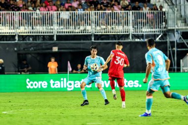 Miami FC, Chicago Fire FC 'ye karşı. 20 Temmuz 2024, Fort Lauderdale, Florida, ABD: Fort Lauderdale 'deki Chase Stadyumu' nda MLS sırasında Miami ve Chicago İtfaiyesi arasında futbol.