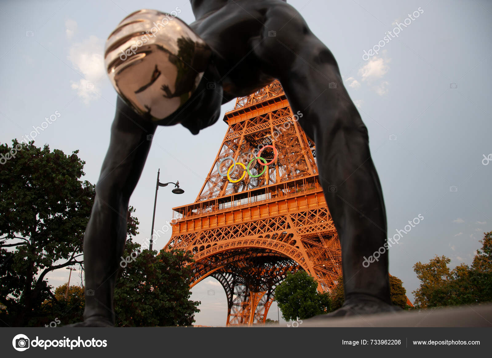 Paris France 2024 Paris 2024 Olympic Games Eiffel Tower Venue — Stock