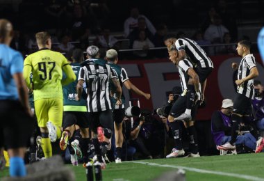 Sao Paulo (SP), Brezilya 07 / 24 / 2024 - Botafogo 'dan Tiquinho gol atıyor ve A serisi 2024 Brezilya Şampiyonası' nın 19.