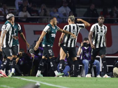 Sao Paulo (SP), Brezilya 07 / 24 / 2024 - Botafogo 'dan Tiquinho gol atıyor ve A serisi 2024 Brezilya Şampiyonası' nın 19.