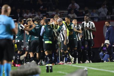Sao Paulo (SP), Brezilya 07 / 24 / 2024 - Botafogo 'dan Tiquinho gol atıyor ve A serisi 2024 Brezilya Şampiyonası' nın 19.