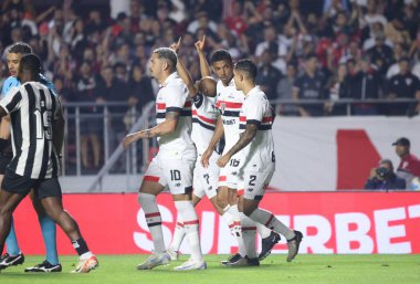 Sao Paulo (SP), Brezilya 07 / 24 / 2024 - Botafogo 'dan Tiquinho gol atıyor ve A serisi 2024 Brezilya Şampiyonası' nın 19.