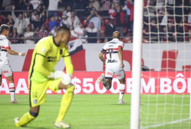 Sao Paulo (SP), Brezilya 07 / 24 / 2024 - Botafogo 'dan Tiquinho gol atıyor ve A serisi 2024 Brezilya Şampiyonası' nın 19.