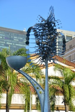 RIO DE JANEIRO (RJ), 07 / 25 / 2024 - Candelaria 'daki Olimpiyat Ateşini yeniden yakacakları bu Perşembe (25) saat 17.30' da düzenlenecek törenin hazırlıkları.