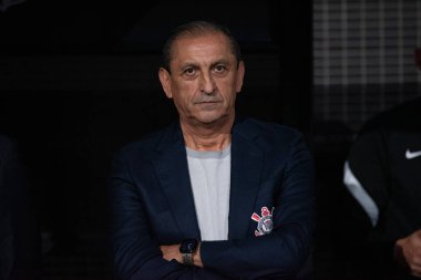 Sao Paulo (SP), Brezilya 07 / 25 / 2024 - Koç Ramon Diaz, Brezilya Şampiyonası 'nın 19. turu için geçerli olan Corinthians ile Gremio arasındaki maçta, 25 Temmuz 2024 Perşembe gecesi Neo Quimica Arena' da
