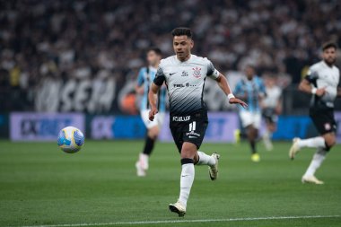 Sao Paulo (SP), Brezilya 07 / 25 / 2024 - Brezilya Şampiyonası 'nın 19. turu için geçerli olan Corinthians ve Gremio arasındaki maç, bu Perşembe gecesi, 25 Temmuz 2024, Sao Paulo-SP' deki Neo Quimica Arena 'da. 