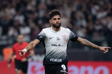 Sao Paulo (SP), Brezilya 07 / 25 / 2024 - Yuri Alberto, Brezilya Şampiyonası 'nın 19. turu için geçerli olan Corinthians ve Gremio arasındaki maçta 25 Temmuz 2024 gecesi golünü kutluyor.