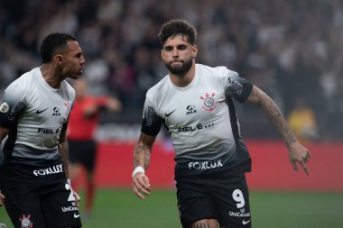 Sao Paulo (SP), Brezilya 07 / 25 / 2024 - Yuri Alberto, Brezilya Şampiyonası 'nın 19. turu için geçerli olan Corinthians ve Gremio arasındaki maçta 25 Temmuz 2024 gecesi golünü kutluyor.