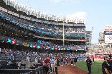Manchester City ve Milan Friendly. 27 Temmuz 2024, New York, ABD: İngiltere 'nin Manchester City ile İtalya' nın AC Milan takımları arasında 27 Temmuz Cumartesi günü New York Yankee Stadyumu 'nda oynanması beklenen uluslararası futbol müsabakası. 