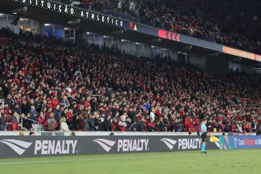 Curitiba (PR), Brazil 07 / 31 / 2024 - Ligga Arena 'da oynanan Copa do Brasil' in 16. Raundunun ilk maçı için geçerli olan Athletico Paranaense ile Bragantino arasında oynanan maçta taraftarlar