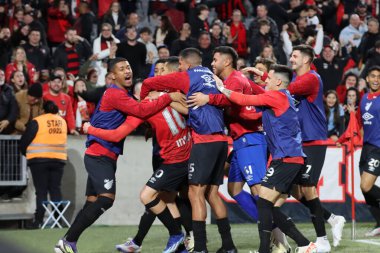 CURITIBA (PR) Brazil 07 / 31 / 2024 Zapelli Athletico Paranaense takımından ve Ligga Arena 'da oynanan Copa do Brasil' in 16. Raundunun ilk ayağı için geçerli olan Bragantino maçında golünü kutluyor.