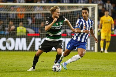 Aveiro (PT) Portekiz 08 / 03 / 2024 - Sporting x Porto ile oynanan karşılaşmada Hjulmand Sporting player, Candido de Oliveira Süper Kupası finali için geçerli
