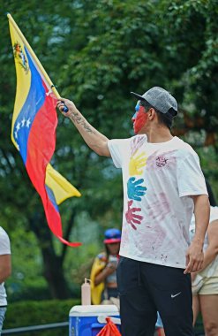 New York 'taki Venezuela Topluluğu Protesto Seçimleri Union Meydanı' yla sonuçlandı. 3 Ağustos 2024, New York, ABD