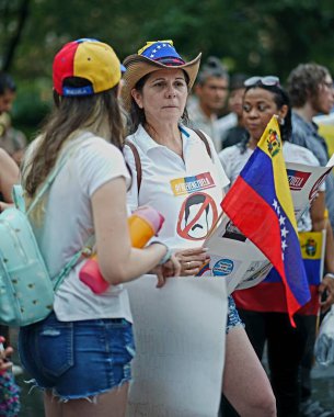 New York 'taki Venezuela Topluluğu Protesto Seçimleri Union Meydanı' yla sonuçlandı. 3 Ağustos 2024, New York, ABD