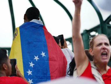 New York 'taki Venezuela Topluluğu Protesto Seçimleri Union Meydanı' yla sonuçlandı. 3 Ağustos 2024, New York, ABD