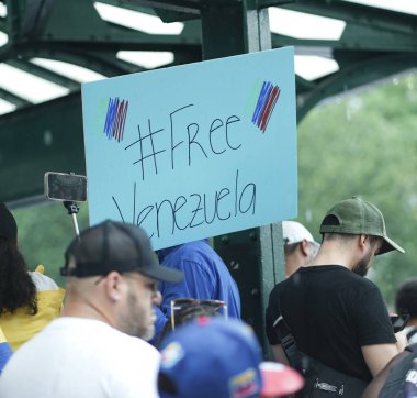 New York 'taki Venezuela Topluluğu Protesto Seçimleri Union Meydanı' yla sonuçlandı. 3 Ağustos 2024, New York, ABD