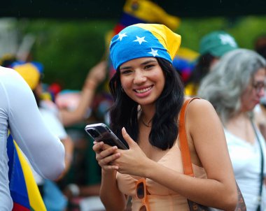 New York 'taki Venezuela Topluluğu Protesto Seçimleri Union Meydanı' yla sonuçlandı. 3 Ağustos 2024, New York, ABD