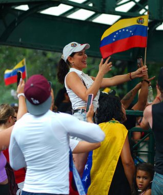 New York 'taki Venezuela Topluluğu Protesto Seçimleri Union Meydanı' yla sonuçlandı. 3 Ağustos 2024, New York, ABD