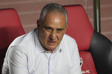 Sao Paulo (SP), Brezilya 03 / 08 / 2024 Coach Tite Sao Paulo ve Flamengo arasında oynanan maçta, A serisinin 21.