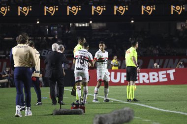 Sao Paulo (SP), Brezilya 08 / 03 / 2024 Maçın sonunda Sao Paulo, Flamengo 'ya karşı oynanan maçta Morumbis' te oynanan A serisi 21.