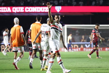 Sao Paulo (SP), Brezilya 08 / 03 / 2024 Maçın sonunda Sao Paulo, Flamengo 'ya karşı oynanan maçta Morumbis' te oynanan A serisi 21.