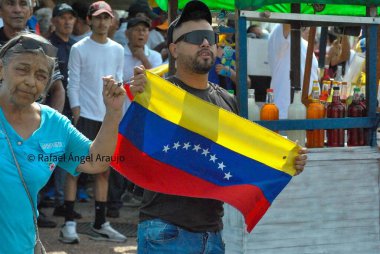 Maracaibo 'daki Venezuela Seçim Dolandırıcılığına Karşı Protesto Yürüyüşü. 3 Ağustos 2024, Maracaibo, Venezuela