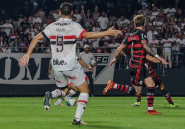 Sao Paulo (SP), Brezilya 03 / 08 / 2024 - Sao Paulo ve Flamengo arasında oynanan maçta Calleri, Morumbis 'te oynanan A serisi 2024 Brezilya Şampiyonası 21.
