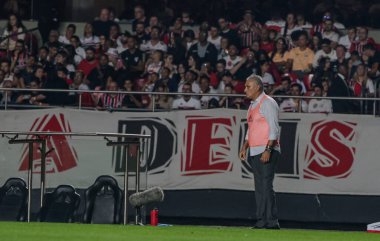 Sao Paulo (SP), Brezilya 03 / 08 / 2024 - Tite, Flamengo teknik direktörü Sao Paulo ve Flamengo arasında oynanan maçta, A serisinin 21.