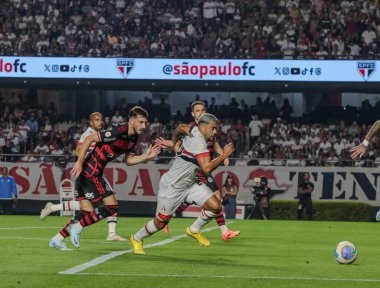 Sao Paulo (SP), Brezilya 03 / 08 / 2024 - Sao Paulo ve Flamengo arasında oynanan maçta Morumbis 'te oynanan A serisi 2024 Brezilya Şampiyonası 21.