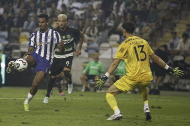 Aveiro (PT) Portekiz 03 / 08 / 2024 - Aveiro Belediye Stadyumu 'nda oynanan Supertaca Candido de Oliveira finali için geçerli olan Sporting x Porto ile oynanan maçta Porto' dan Galeno oyuncusu