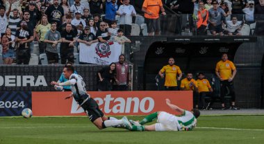 Sao Paulo (SP) Brezilya Ağustos 2024 Corinthians ve Juventude arasında Brezilya Şampiyonası 'nın 21. 