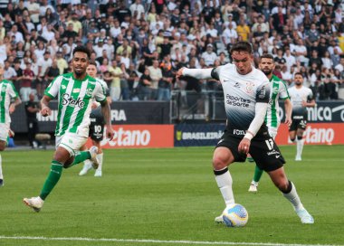 Sao Paulo (SP), Brezilya 08 / 04 / 2024 - Corinthians oyuncusu Giovane ile Juventude arasında oynanan 2024 Brezilya Serisi A Şampiyonası karşılaşmasında, Neo Quimica Arena 'da