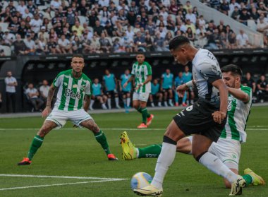Sao Paulo (SP), Brezilya 08 / 04 / 2024 - Corinthians oyuncusu Wesley Corinthians ve Juventude arasında oynanan karşılaşmada A serisinin 21.