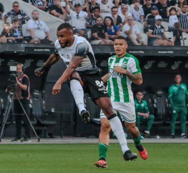 Sao Paulo (SP), Brezilya 08 / 04 / 2024 - Corinthians ve Juventude takımları arasında oynanan karşılaşmada Korintliler ile Neo Quimica Arena 'da oynanan 21.