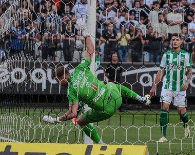 Sao Paulo (SP), Brezilya 08 / 04 / 2024 - Corinthians ve Juventude takımları arasında oynanan karşılaşmada kaleci Gabriel Neo Quimica Arena 'da A serisinin 21.