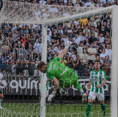 Sao Paulo (SP), Brezilya 08 / 04 / 2024 - Corinthians ve Juventude takımları arasında oynanan karşılaşmada kaleci Gabriel Neo Quimica Arena 'da A serisinin 21.