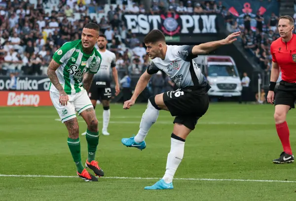 Sao Paulo (SP), Brezilya 08 / 04 / 2024 - Corinthians ile Juventude arasında oynanan karşılaşmada Korintliler ve Korintliler arasında oynanan A serisinin 21.