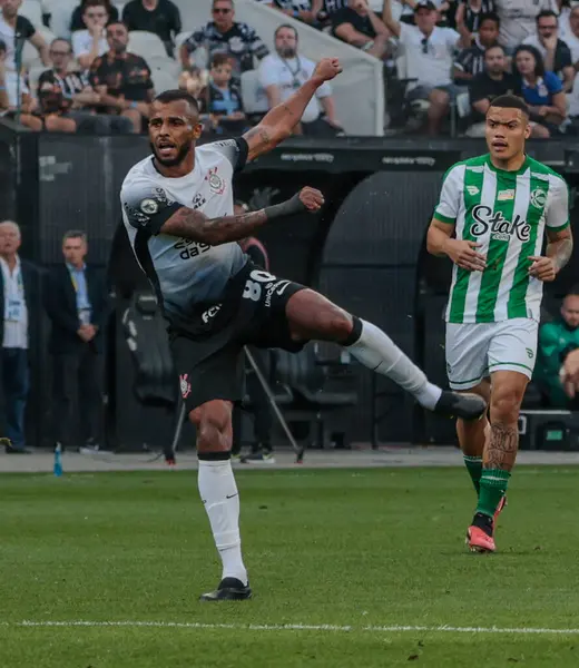 Sao Paulo (SP), Brezilya 08 / 04 / 2024 - Corinthians ve Juventude takımları arasında oynanan karşılaşmada Korintliler ile Neo Quimica Arena 'da oynanan 21.