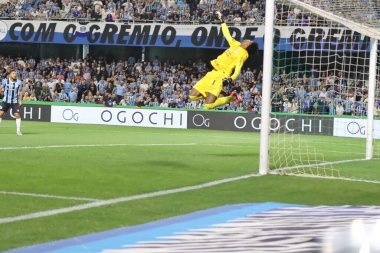CURITIBA (PR) Brezilya 07 / 08 / 2024 kaleci Hugo Souza Gremio ve Corinthians arasında Couto Pereira Stadyumu 'nda düzenlenen Copa do Brasil 2024' ün 16 turu boyunca geçerli olan maçta