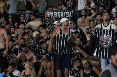 CURITIBA (PR) Brazil 07 / 08 / 2024 Gremio ve Corinthians arasında Couto Pereira Stadyumu 'nda düzenlenen Copa do Brasil 2024' ün 16 'ncı turunda geçerli olan maç sırasında