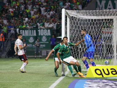 Sao Paulo (SP), Brezilya 08 / 07 / 2024 - Palmeiras ve Flamengo arasındaki maç, bu Çarşamba akşamı Allianz Parque 'da oynanan 2024 Brezilya Kupası' nın ikinci turu için geçerli.