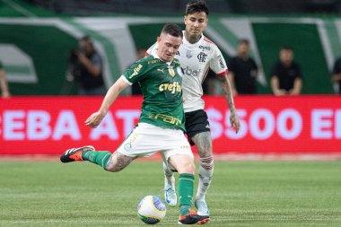 Sao Paulo (SP), Brezilya 08 / 07 / 2024 - Palmeiras ve Flamengo arasındaki maç, bu Çarşamba akşamı Allianz Parque 'da oynanan 2024 Brezilya Kupası' nın ikinci turu için geçerli.