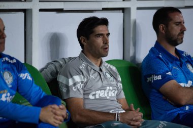 Sao Paulo (SP), Brezilya 07 / 08 / 2024 - Antrenör Abel Ferreira Palmeiras ile Flamengo arasında oynanan karşılaşmada, Copa do Brasil 2024 'ün ikinci ayağı için geçerli oldu.