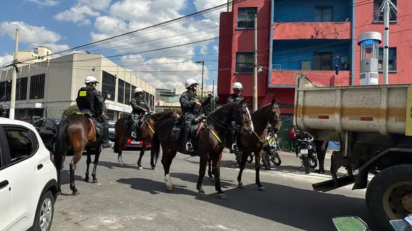 stock image SAO PAULO (SP), Brazil 08/07/2024  Operation in conjunction with the State Government and Public Ministry mobilized 1,200 Police officers and 200 search warrants to combat organized crime in Cracolandia